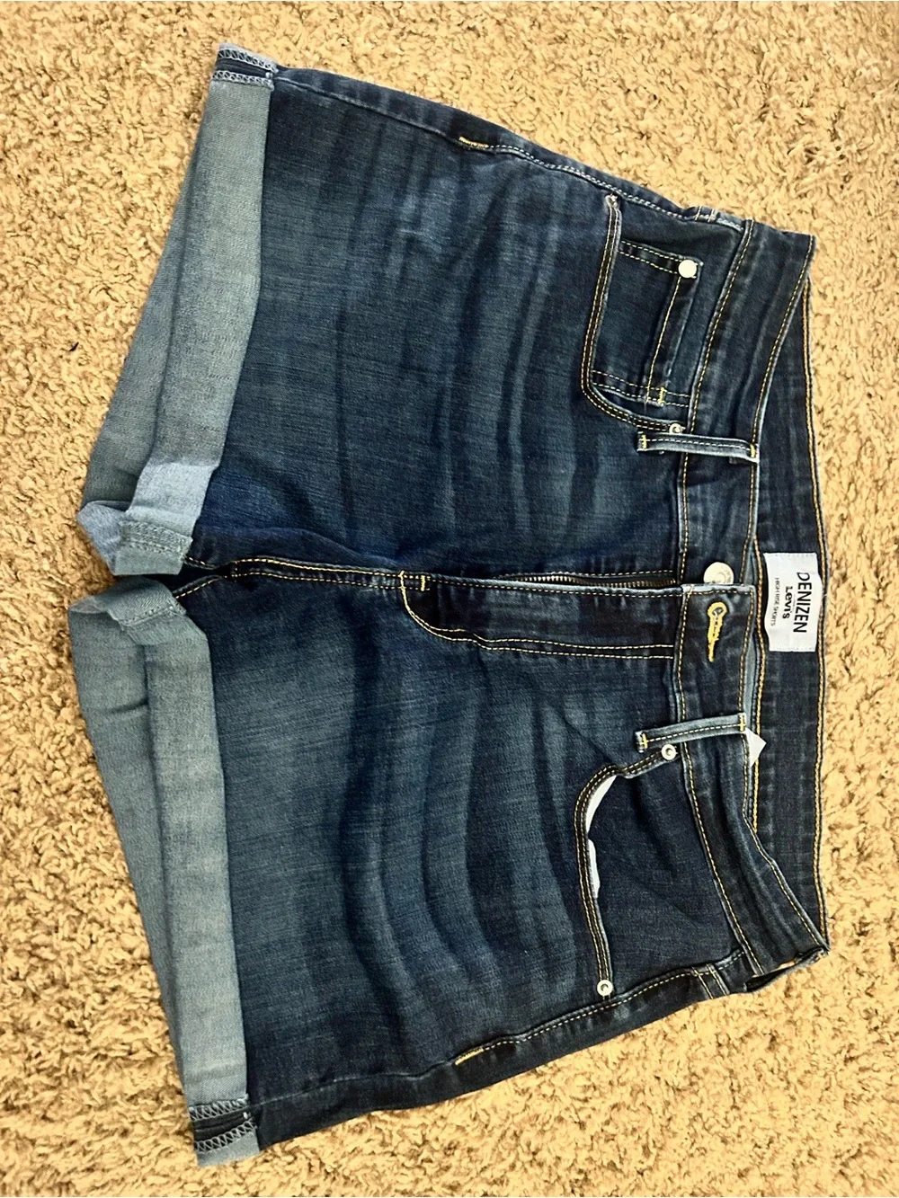 Denizen from Levi's Dark Indigo Rolled Cuff Denim Shorts - Picture 1 of 2